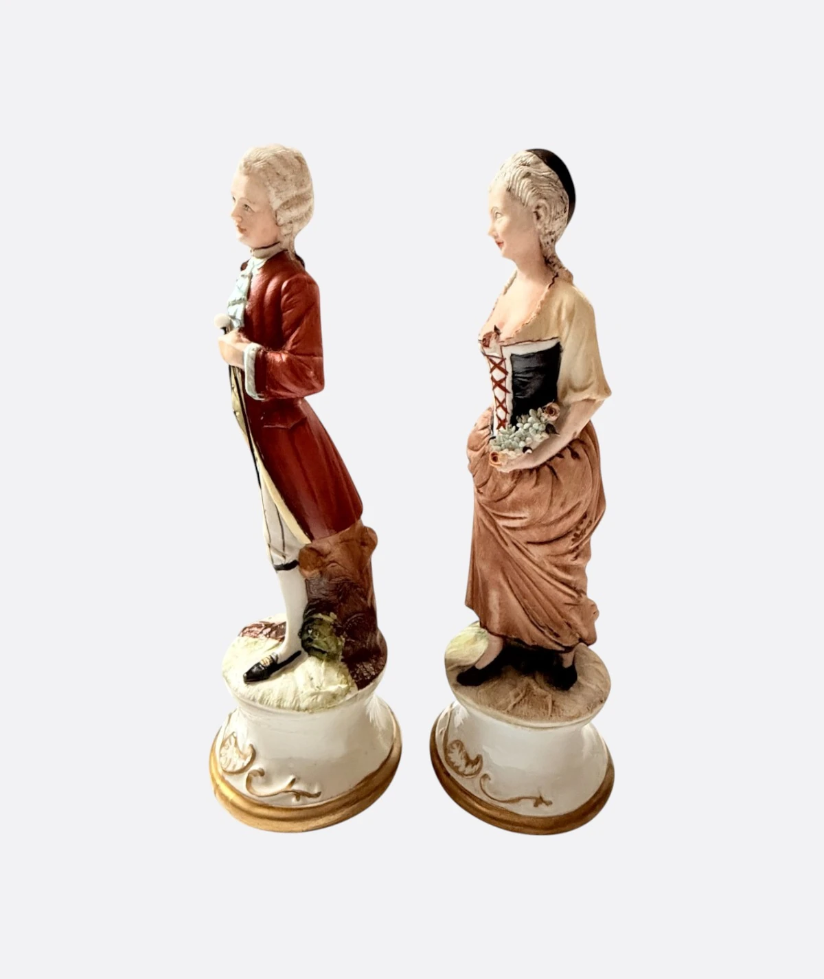 Capodimonte  Rokoko Figür Çifti – Porcelain of Italy Ltd. (1950’ler)