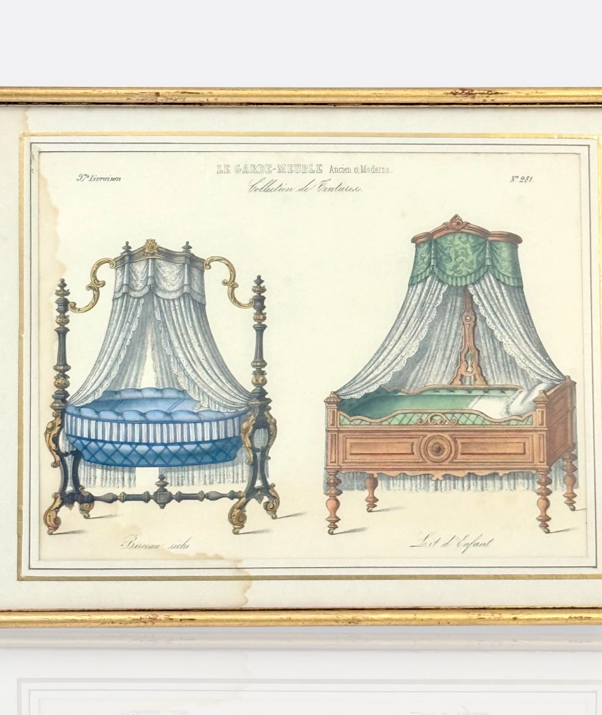 Le Garde-Meuble – Fransız Litograf Serisi 3'lü (19. Yüzyıl)