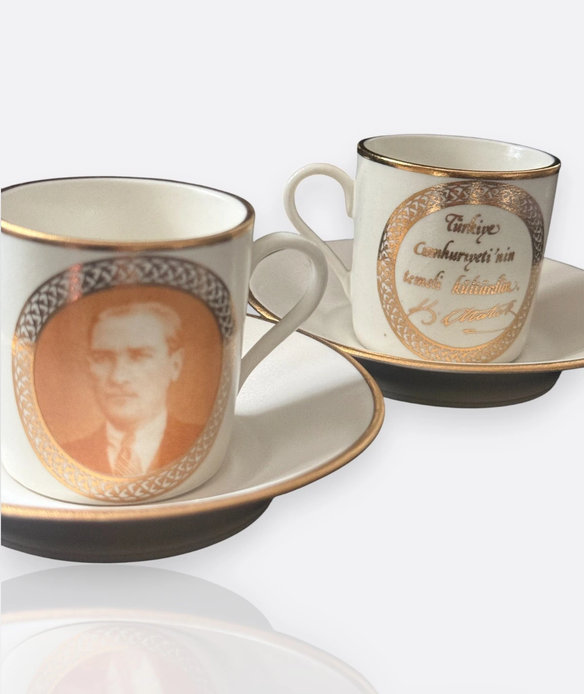 Atatürk Fincan Takımı (2 Adet) - Milli Saraylar -  Yıldız Porselen