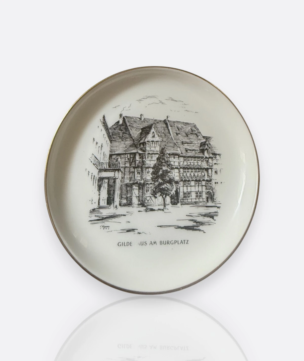 Rosenthal x Voigtländer Koleksiyonluk Porselen Tabak Serisi – Alman Mimari Gravürleri (5'li)