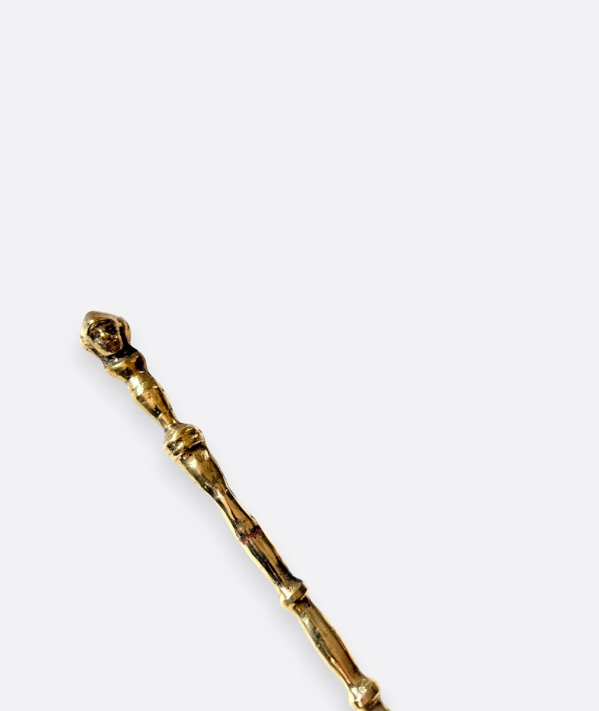 Antika Pirinç Kerata –  Figürlü Başlı 19./20. Yüzyıl Başları