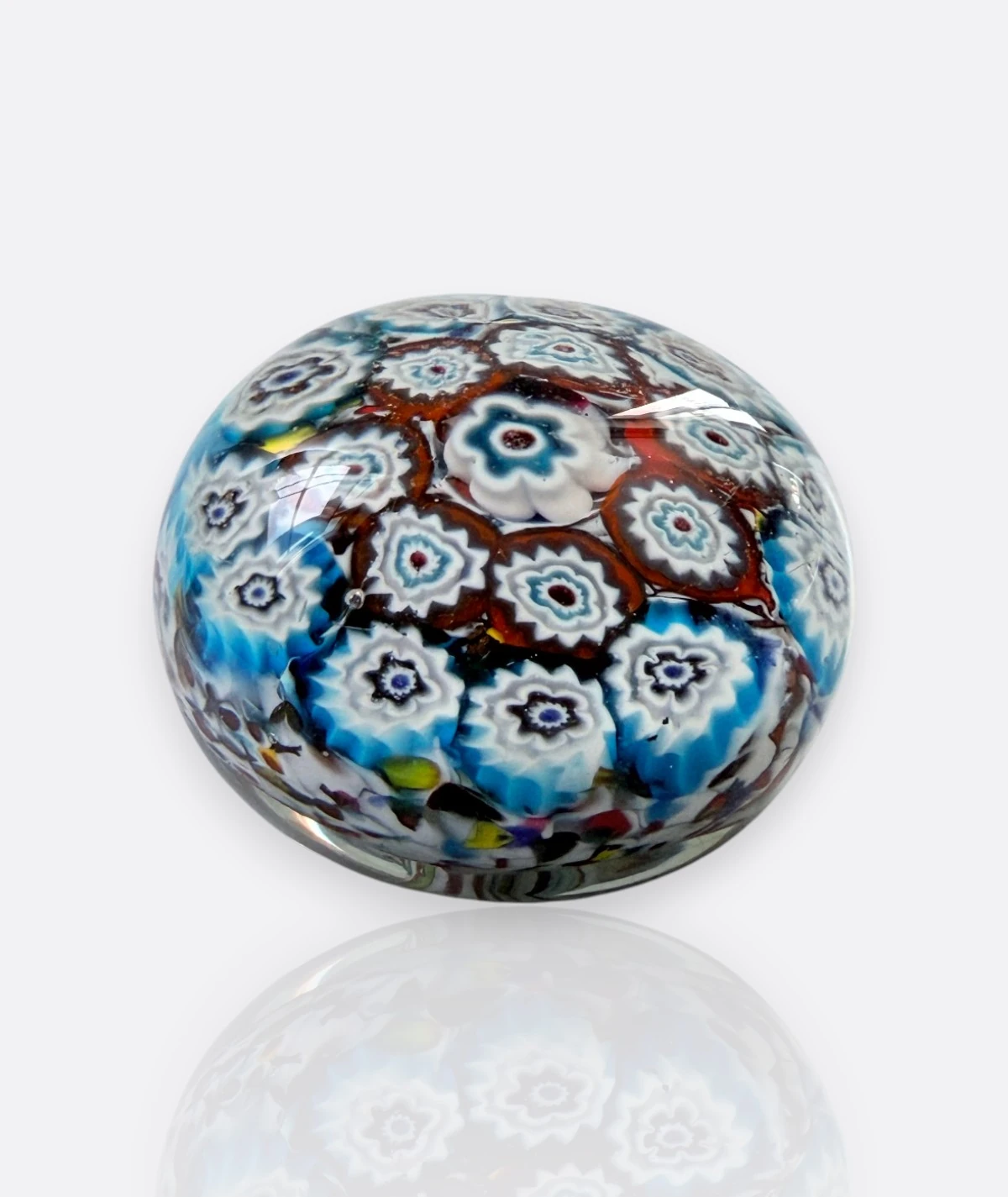  Murano Millefiori Cam Kağıt Ağırlığı / Paperweight