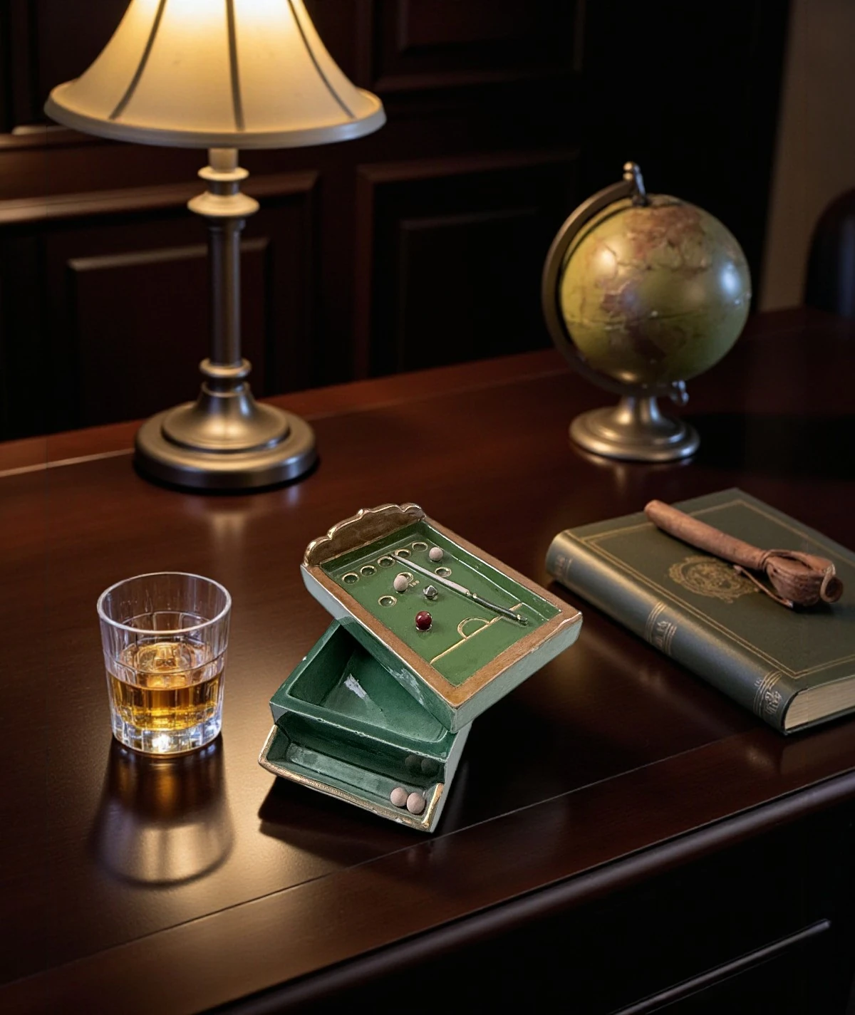 El Yapımı Seramik Bilardo Masası Sigaralık 