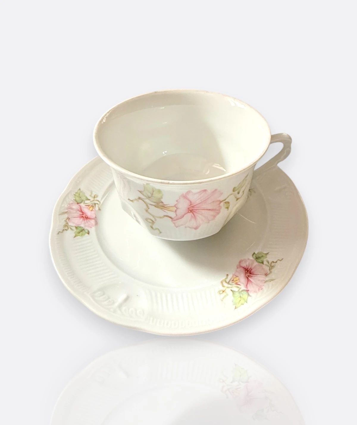 Limoges France Porselen Fincan Takımı – P. Pastaud İmzalı, El Dekoru