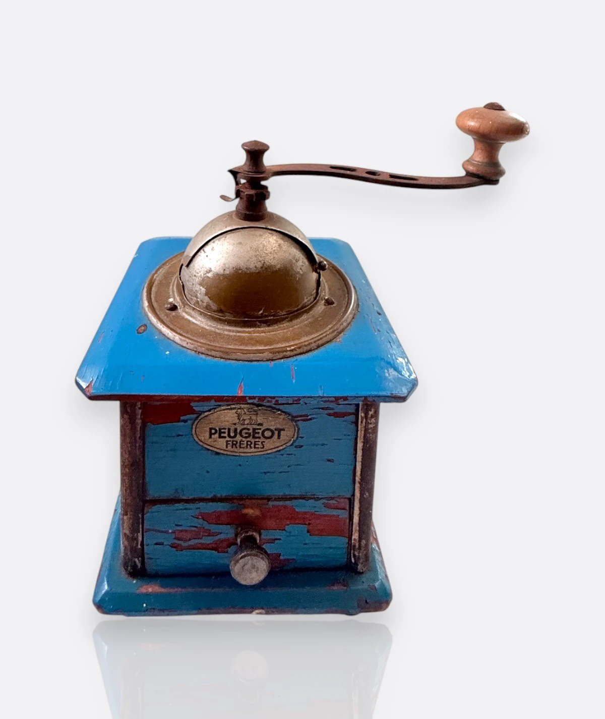 Antika  Peugeot Frères Mavi Kahve Değirmeni – Fransa (1950–1965)