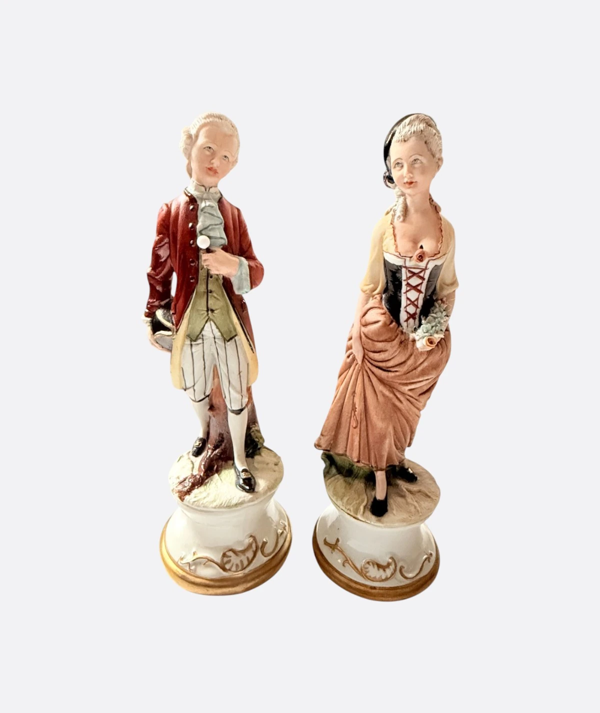 Capodimonte  Rokoko Figür Çifti – Porcelain of Italy Ltd. (1950’ler)