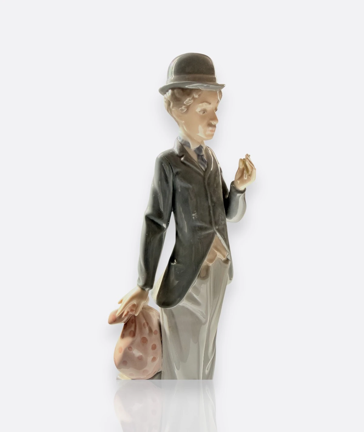 Lladró –  Porselen Figür “The Little Tramp” (Charlie Chaplin), Spain, 1984