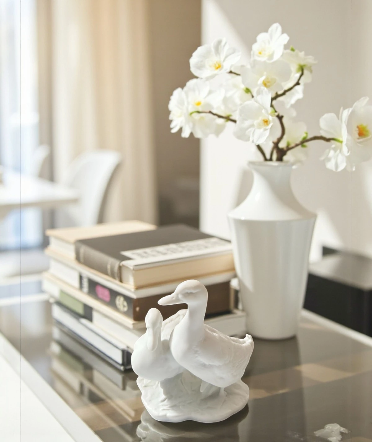 Kaiser Porzellan Almanya – “Two Ducks” Bisque Porselen Figür (Model 483)