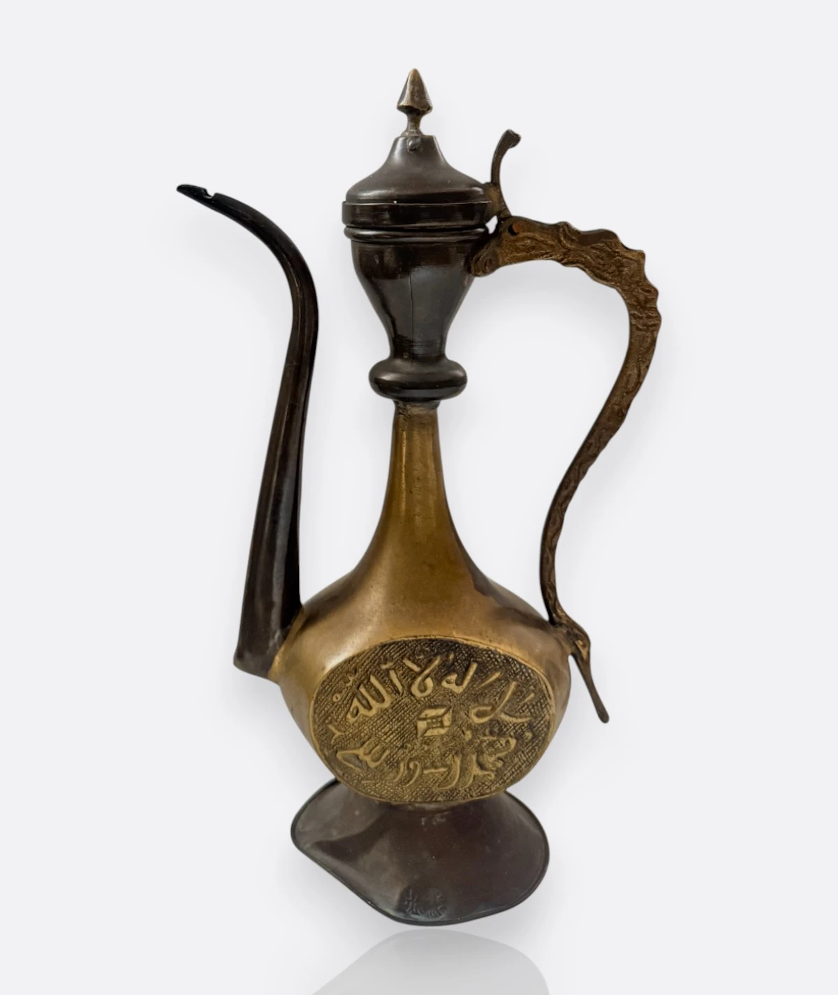 Osmanlı  Pirinç İbrik Çifti – El İşçiliği Gravürlü