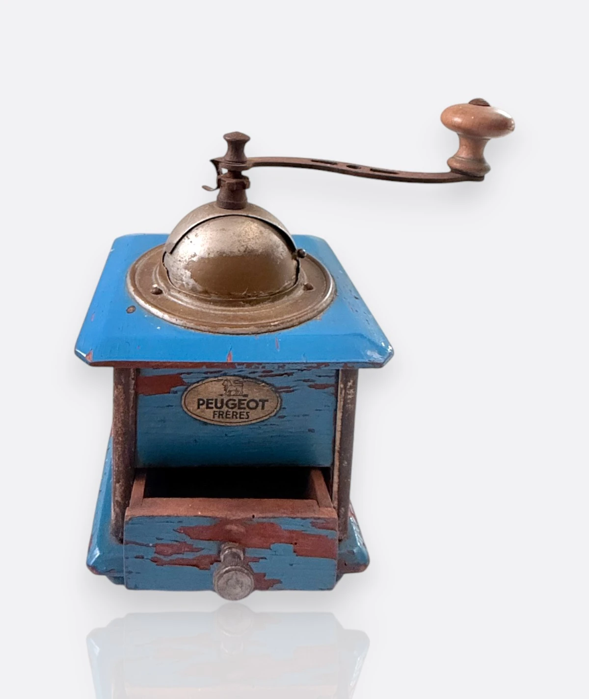 Antika  Peugeot Frères Mavi Kahve Değirmeni – Fransa (1950–1965)