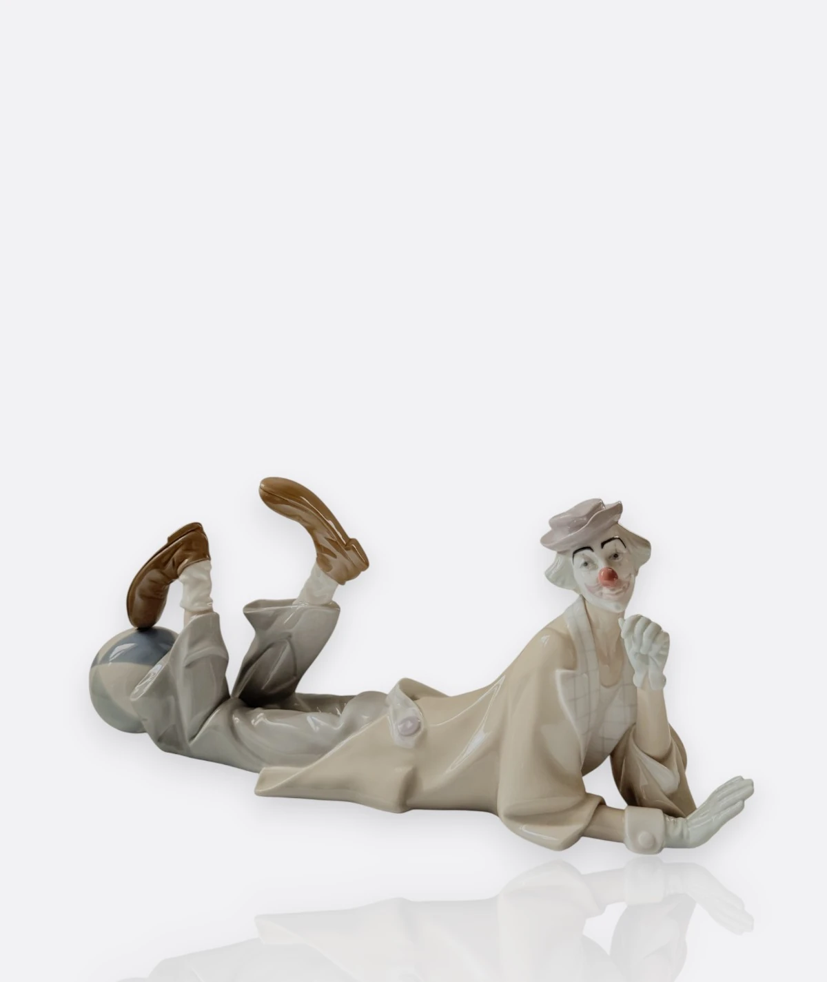 Lladró –  Porselen Figür “Thinking Clown” (Spain, 1980s)