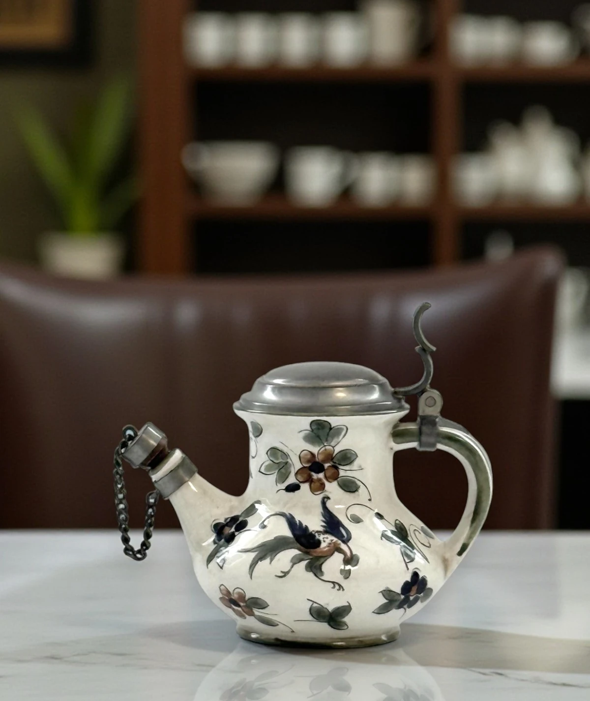 El Boyama Porselen Sürahi / İçki Kabı - Capodimonte Italy (1950’ler)