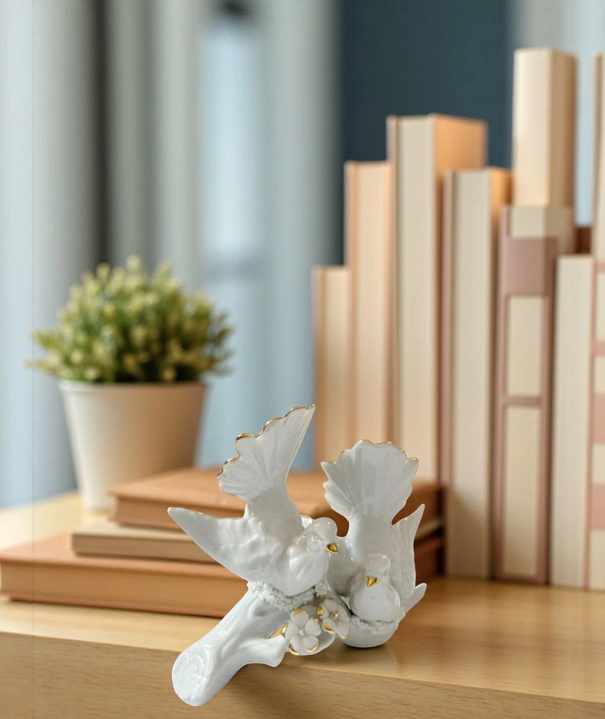 Capodimonte – İtalya El Yapımı Porselen Güvercin Çifti