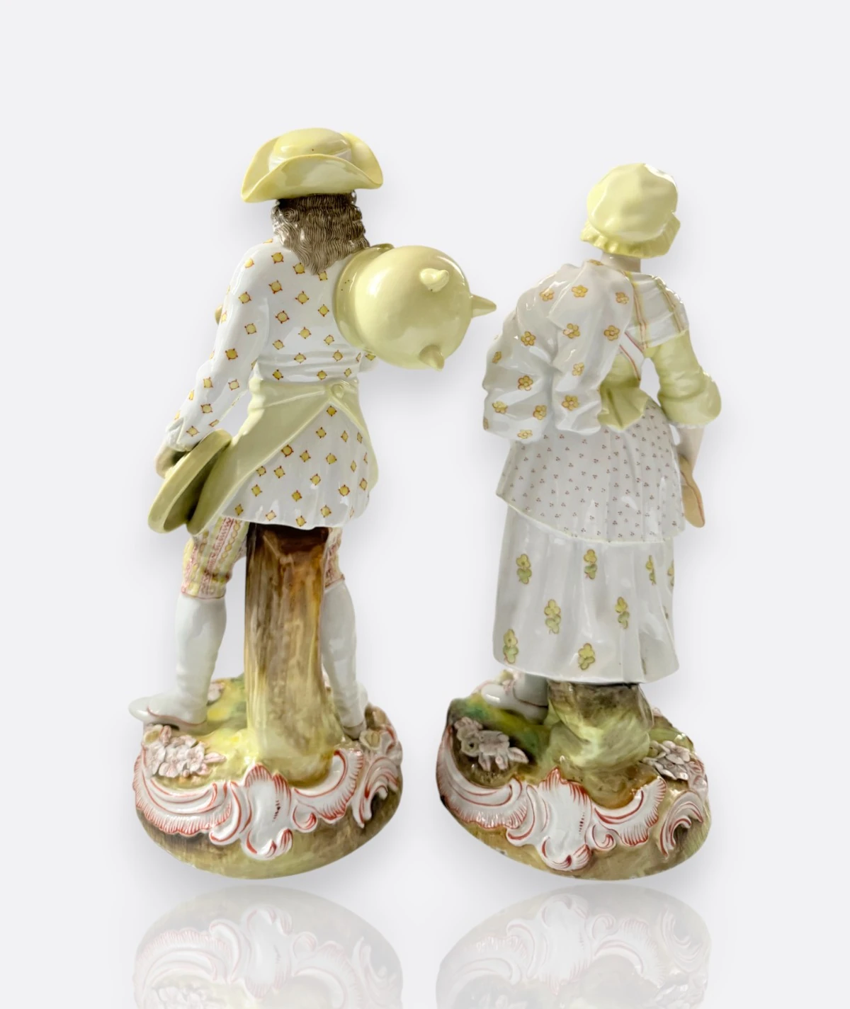 Rudolstadt Volkstedt Çoban Erkek ve Çoban Kız Figürleri – Almanya, 19. Yüzyıl Sonu