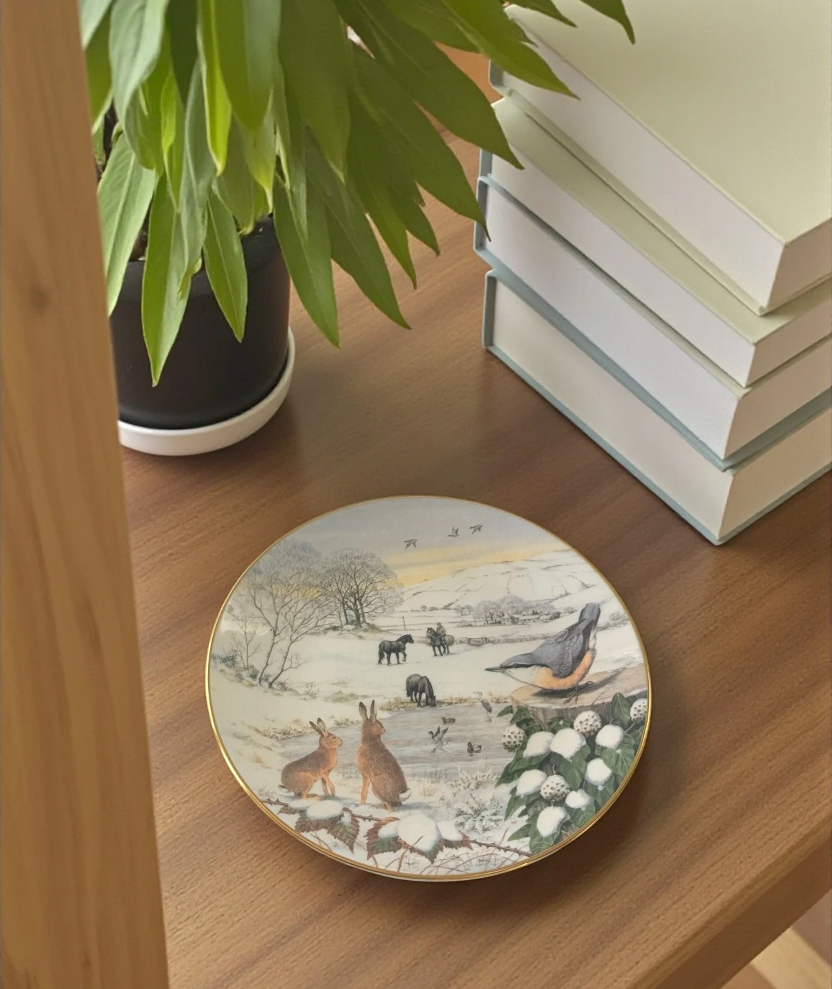 Royal Worcester – “Snowy Dale” (1987) All Creatures Great and Small Serisi – Şubat Ayı