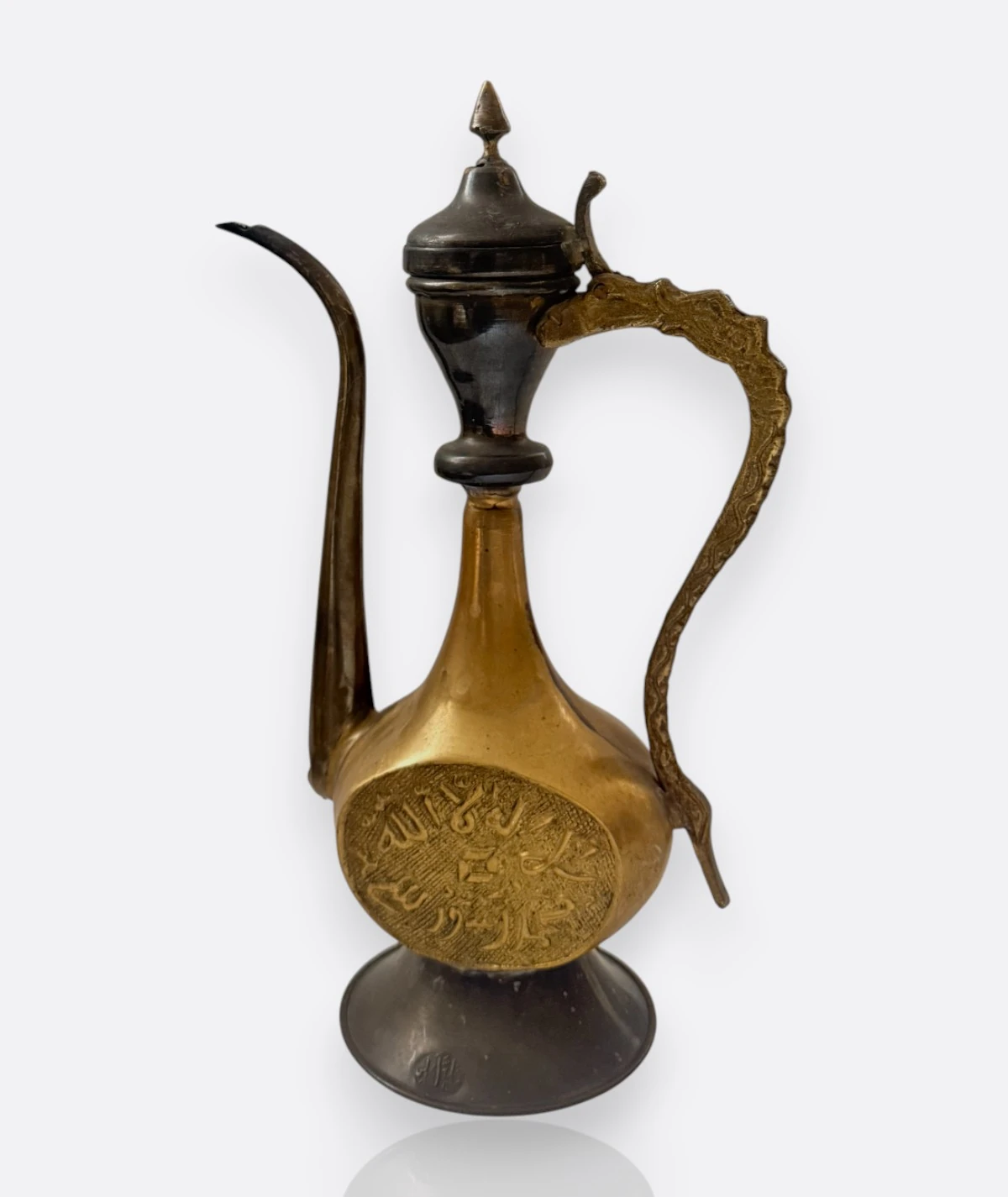 Osmanlı  Pirinç İbrik Çifti – El İşçiliği Gravürlü