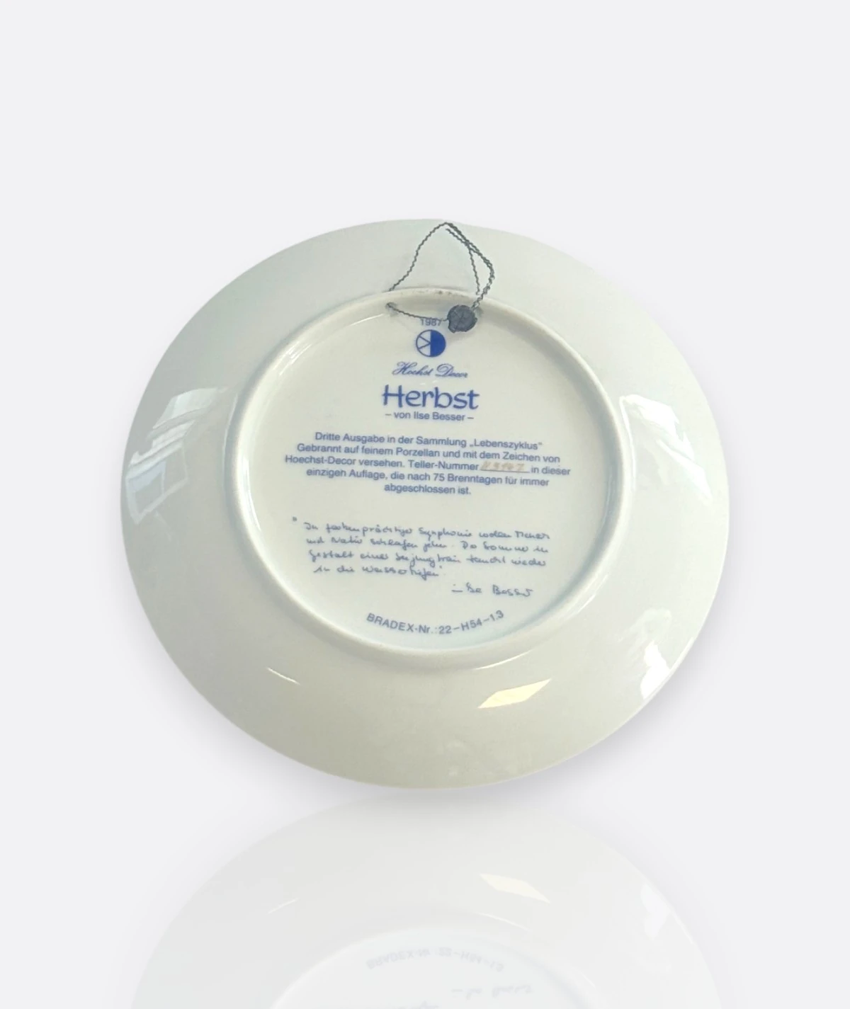 Heidi Darras – “Herbst” (Sonbahar) Koleksiyon Tabağı – Hoechst Decor, Almanya