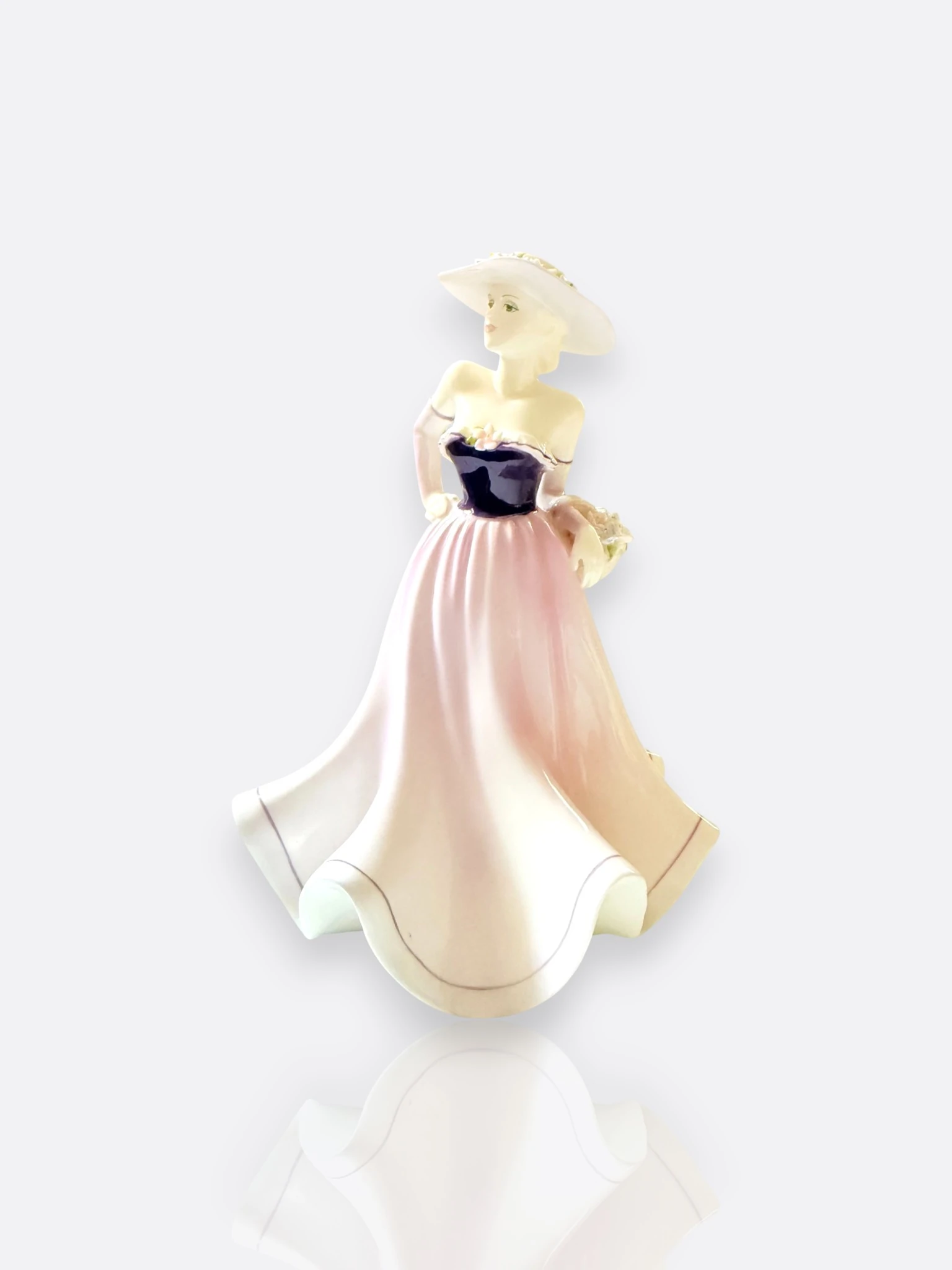 Coalport “Demetria” – Ladies of Fashion Koleksiyonu – El Dekorlu Fine Bone China Figürin (İngiltere)