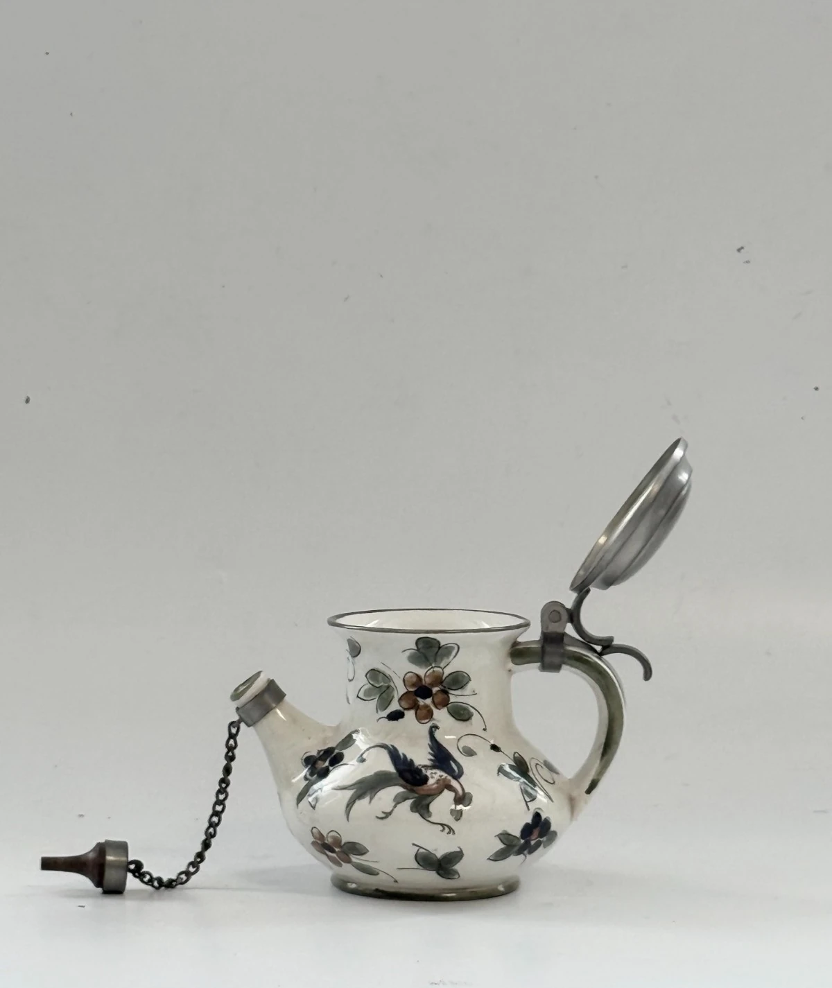 El Boyama Porselen Sürahi / İçki Kabı - Capodimonte Italy (1950’ler)