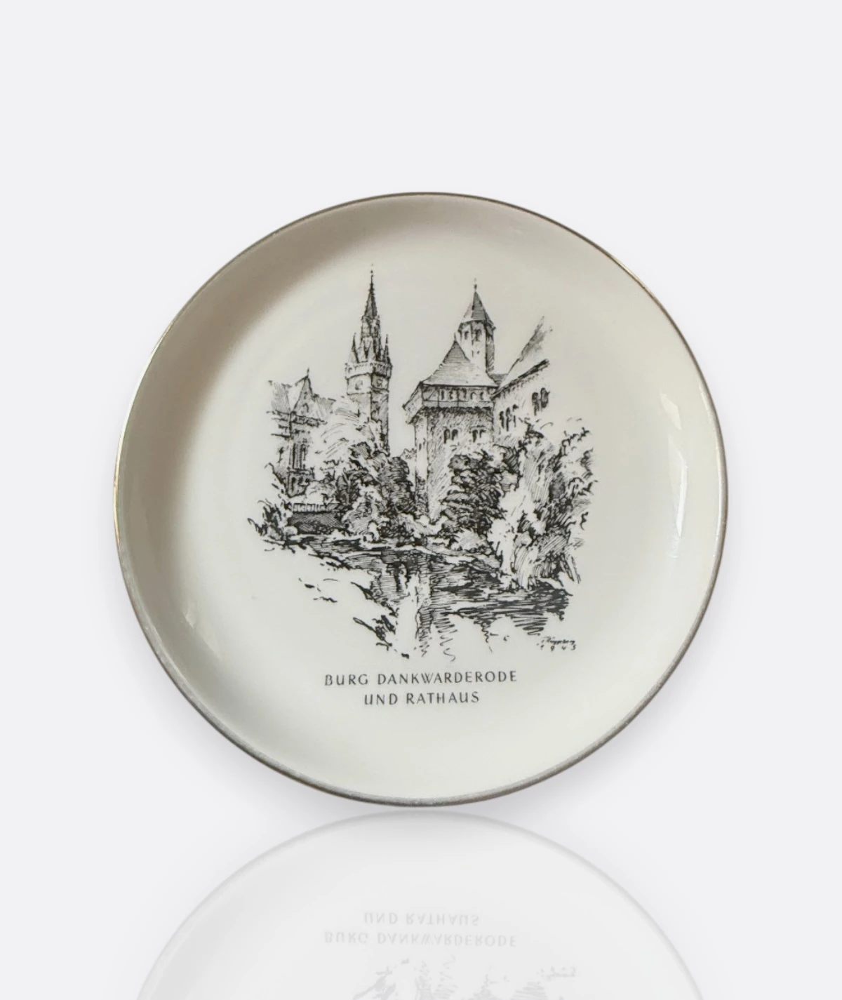 Rosenthal x Voigtländer Koleksiyonluk Porselen Tabak Serisi – Alman Mimari Gravürleri (5'li)