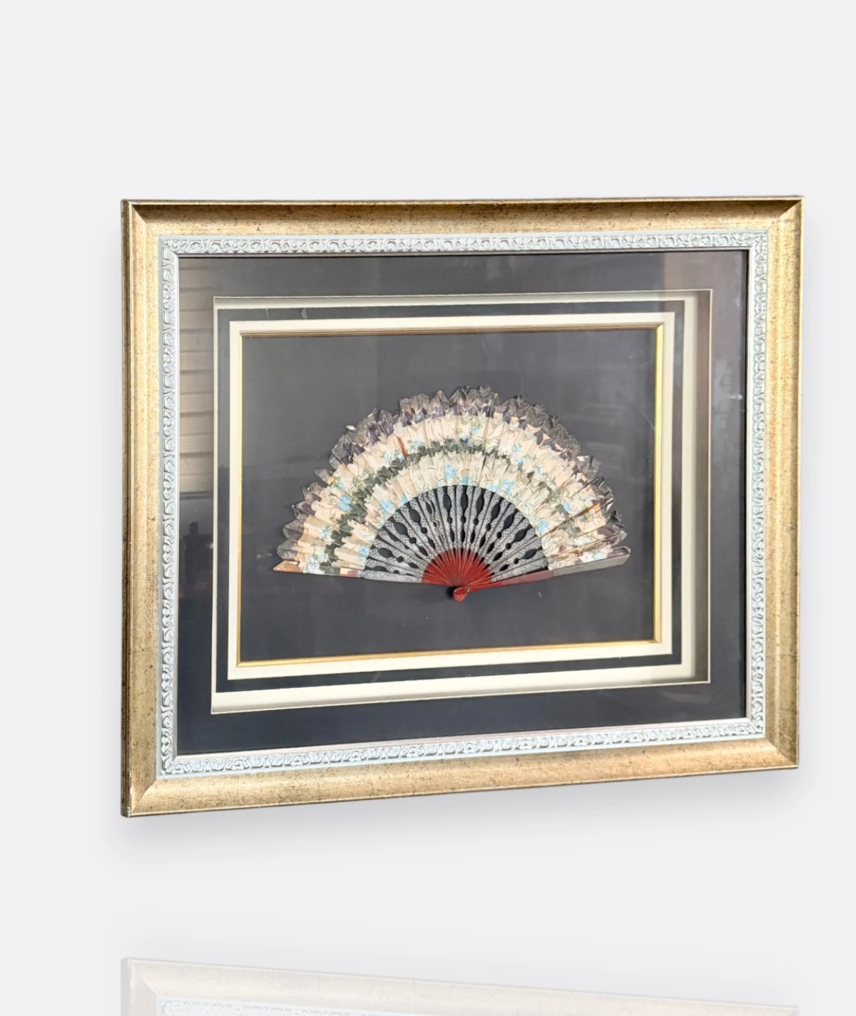 19. Yüzyıl Sonu Belle Époque Dönemi El Boyama Yelpaze  (56x70 cm)