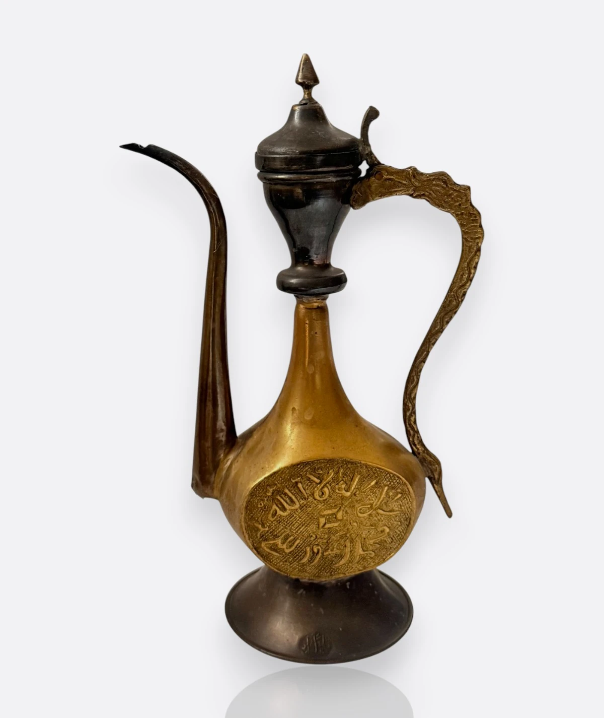 Osmanlı  Pirinç İbrik Çifti – El İşçiliği Gravürlü