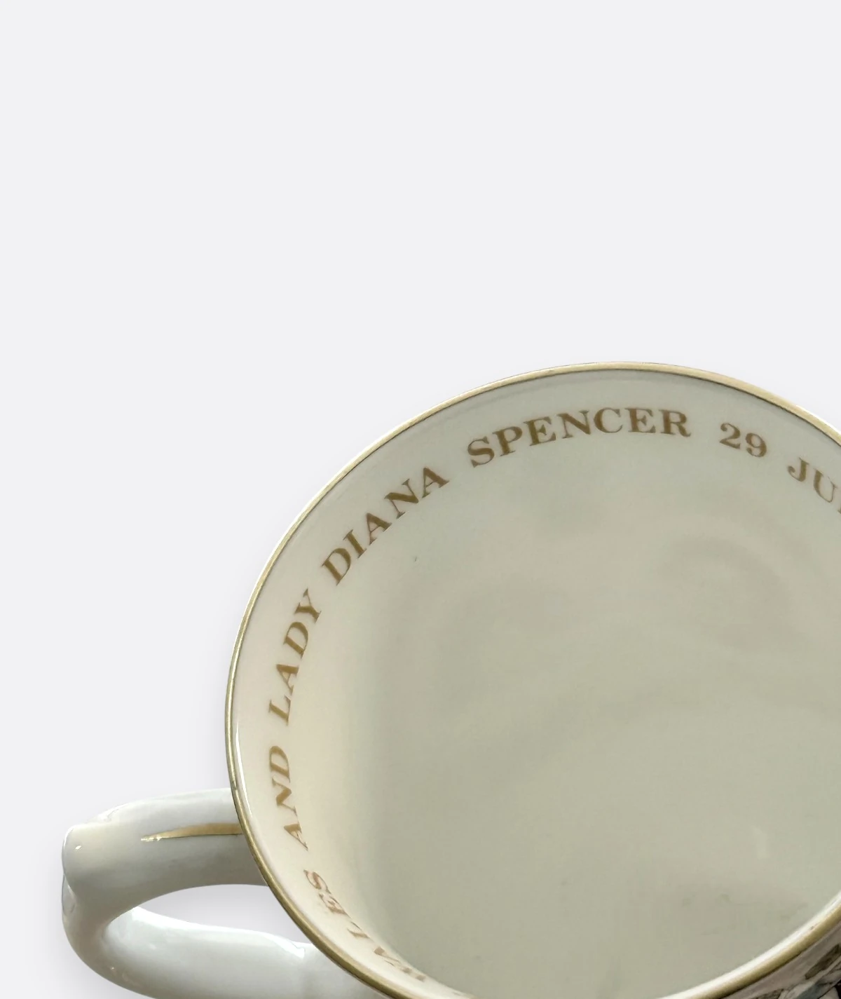 1981 Kraliyet Düğünü Hatıra 2'li Fincan Seti Crown Staffordshire England 