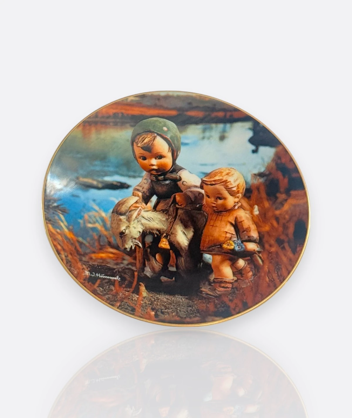 M.I. Hummel – “Erntezeit” (Harvest Time) Koleksiyon Tabağı – Goebel, Almanya, 1985