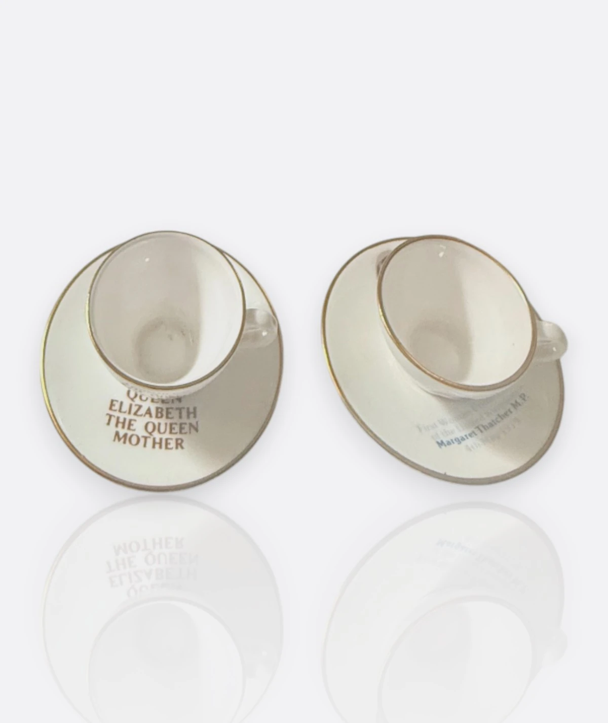 Kraliyet & Tarih Koleksiyonluk Fincan Seti – Queen Mother & Margaret Thatcher (England)