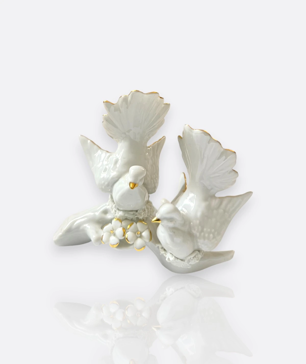 Capodimonte – İtalya El Yapımı Porselen Güvercin Çifti