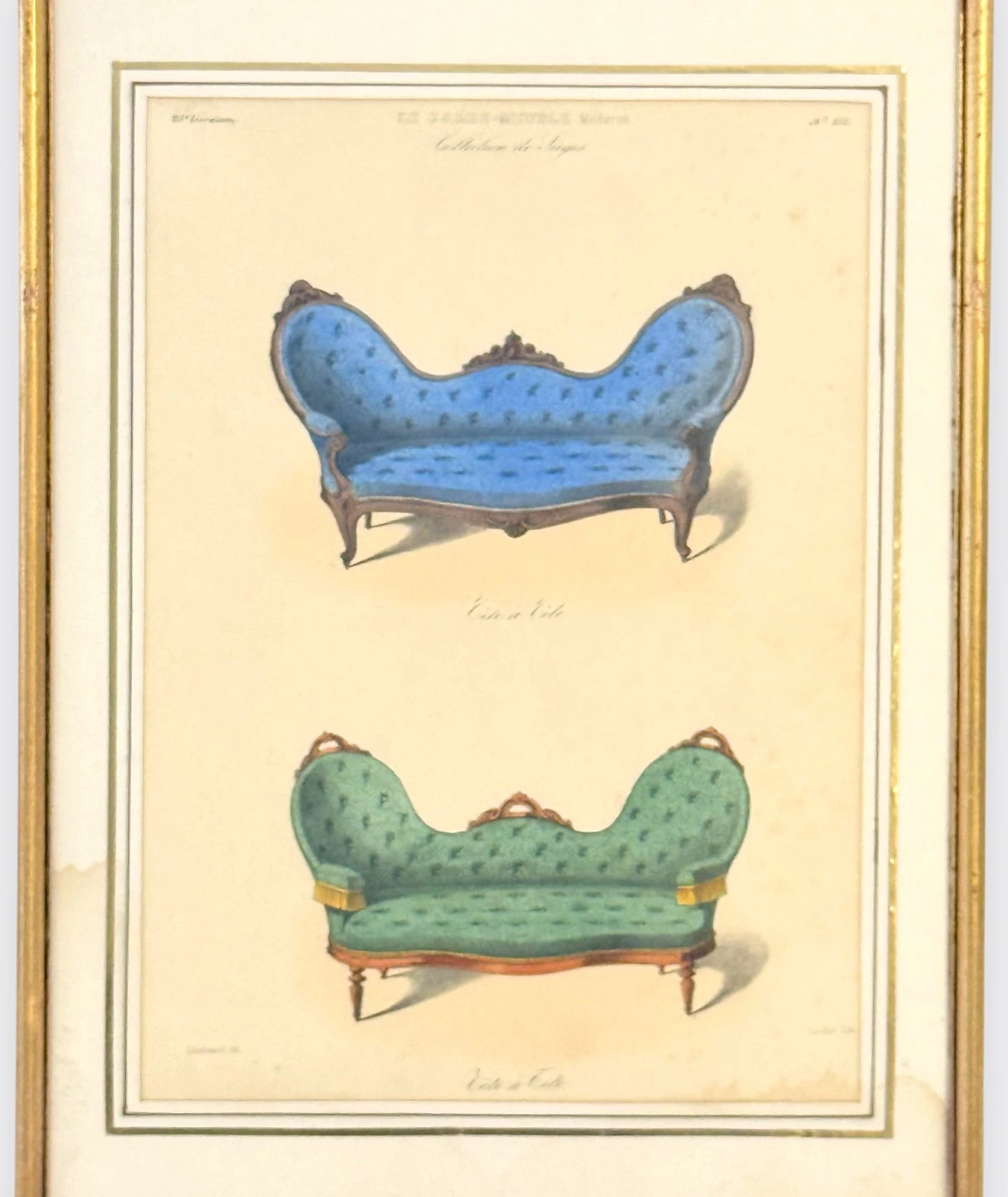 Le Garde-Meuble – Fransız Litograf Serisi 3'lü (19. Yüzyıl)