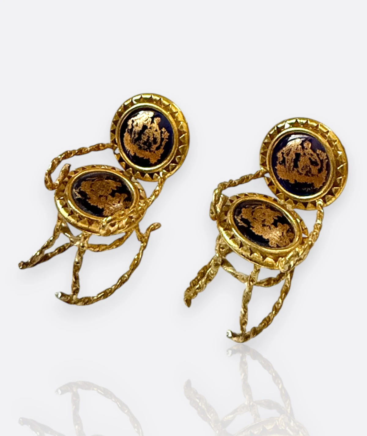 EG Limoges Paris – 24 Ayar Altın Yaldızlı Minyatür Koltuk Seti (Made in France)