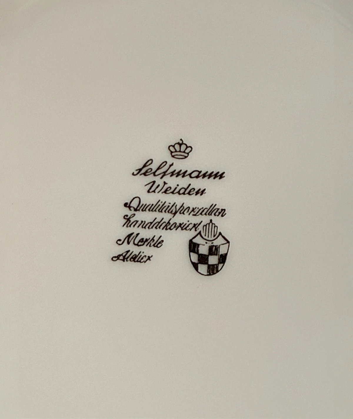 Seltmann Weiden – Dr. E. Merkle Atelier El Yapımı Kapaklı Bira Kupası  Tankart (Almanya)