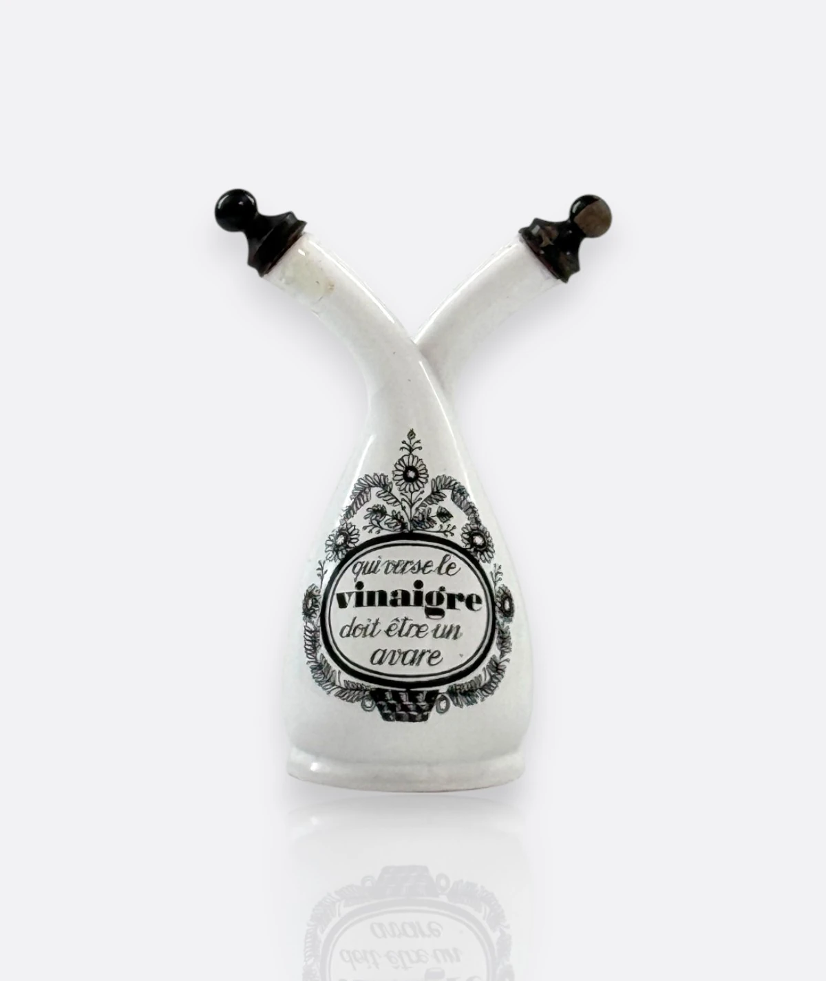 Çift Ağızlı Vinegar & Oil Seramik Şişe - Estello Italy 