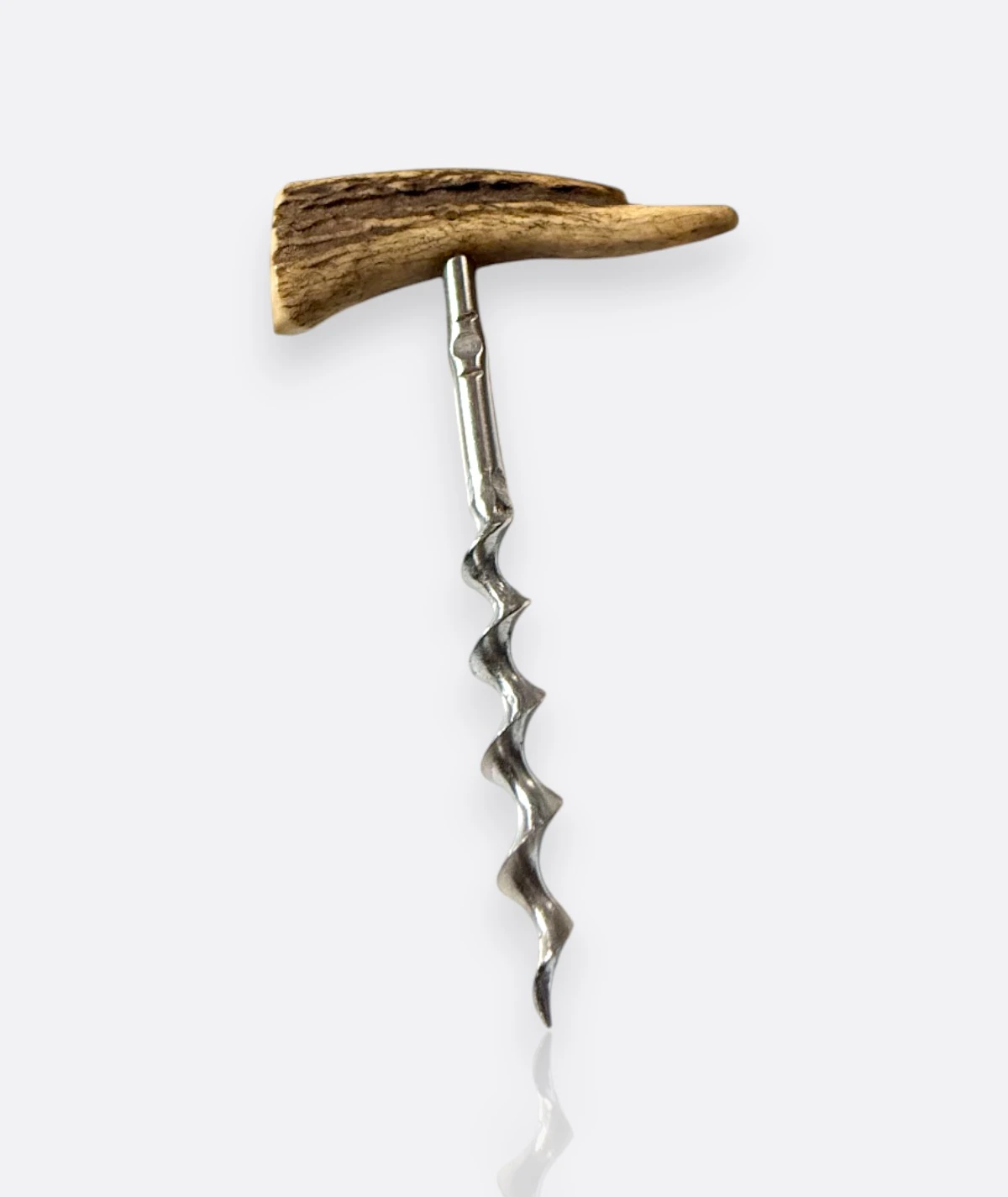 Geyik Boynuzu Saplı Vintage Tirbuşon – Doğal Antler Handle Corkscrew