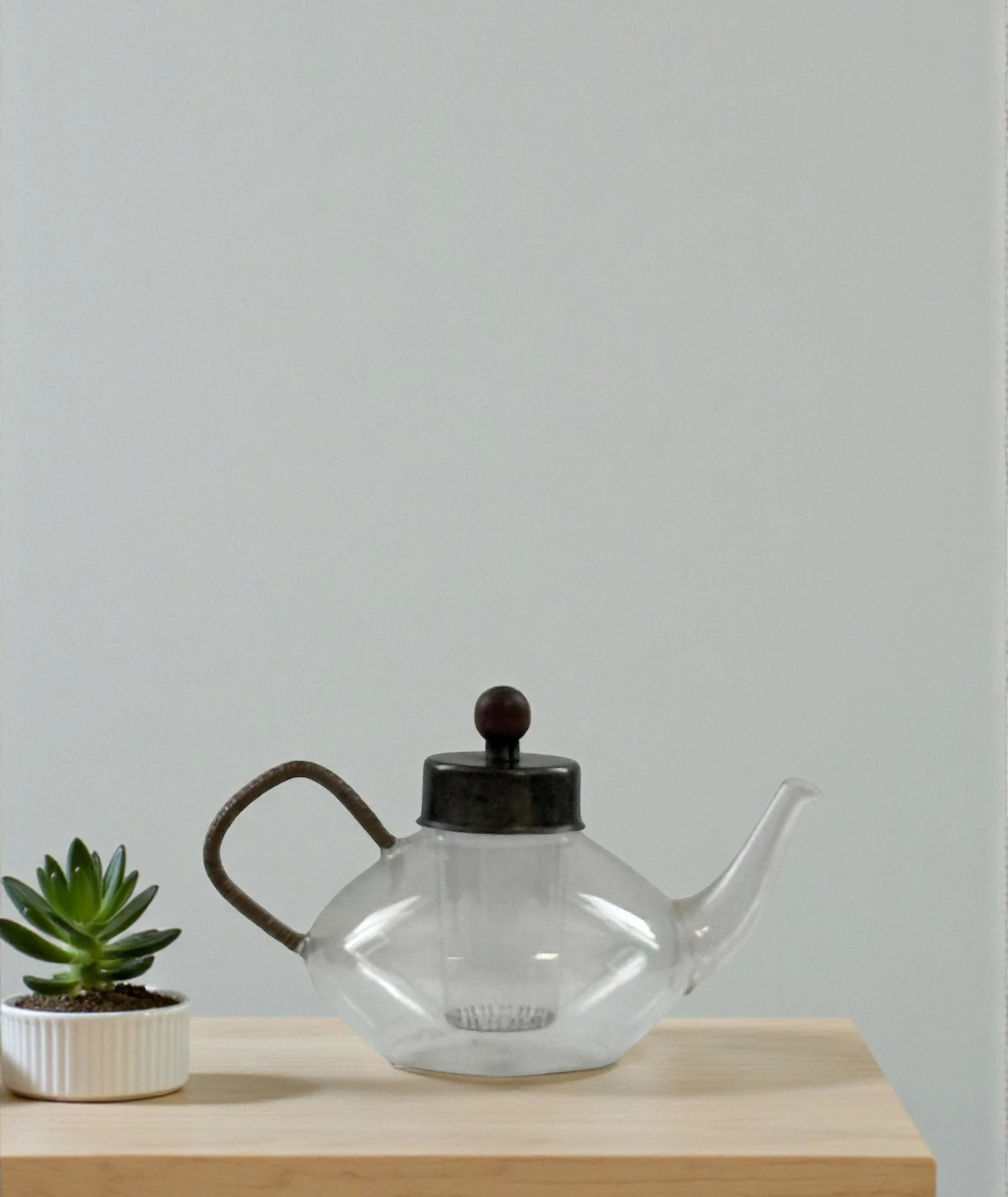 El Üfleme Cam Demlik – Japon Tarzı, 20. Yüzyıl Ortası