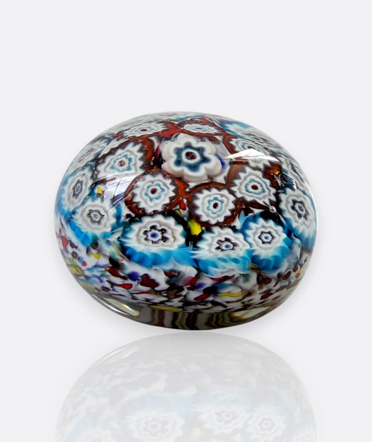  Murano Millefiori Cam Kağıt Ağırlığı / Paperweight