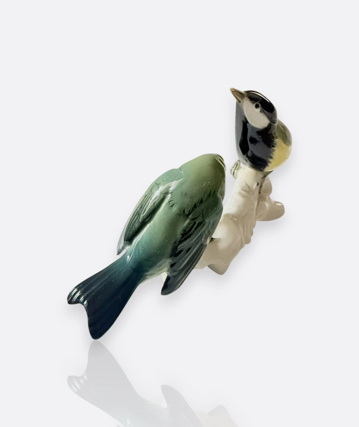 Volkstedt Thuringia Almanya – İki Kuşlu Porselen Figür, El Boyama (1950’ler)