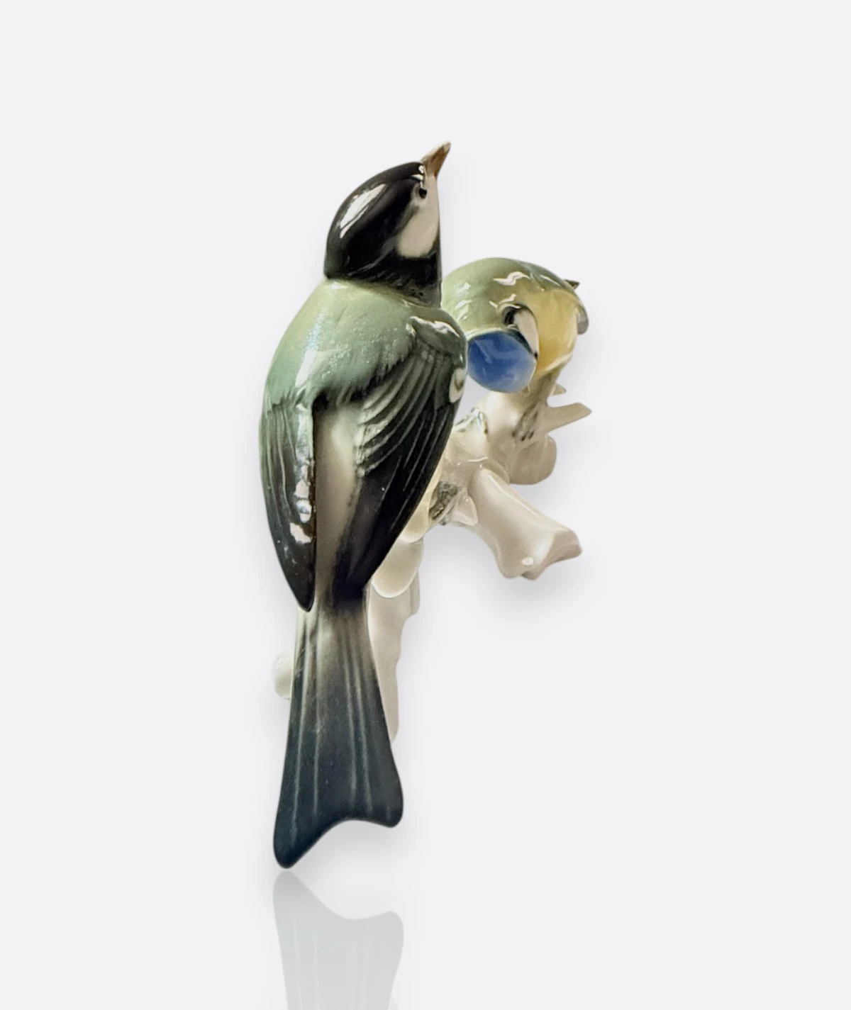 Volkstedt Thuringia Almanya – İki Kuşlu Porselen Figür, El Boyama (1950’ler)