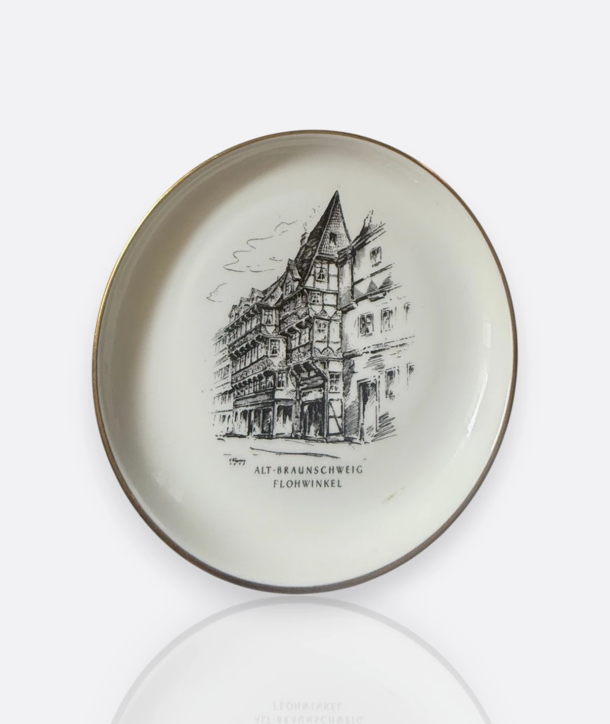 Rosenthal x Voigtländer Koleksiyonluk Porselen Tabak Serisi – Alman Mimari Gravürleri (5'li)