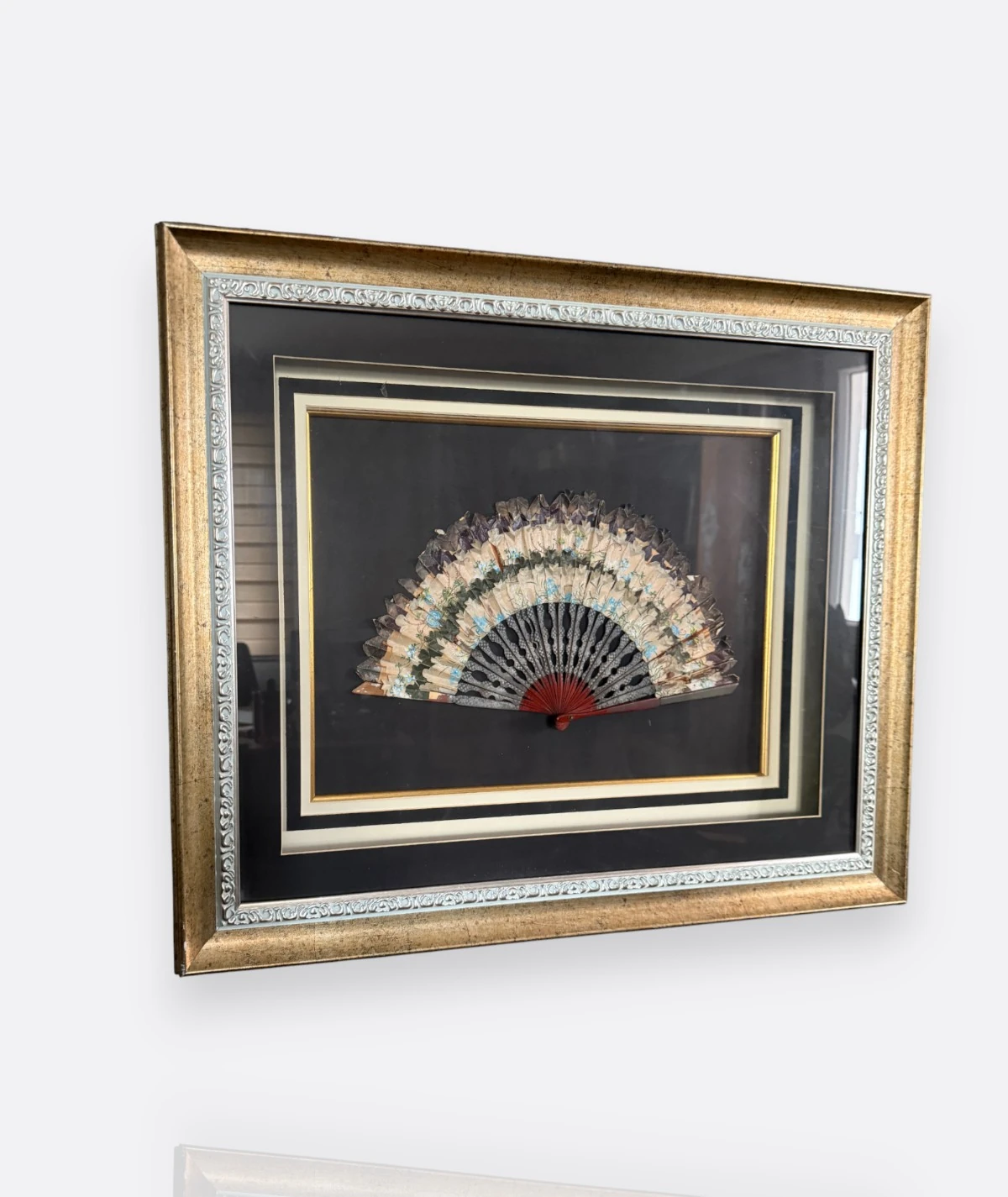 19. Yüzyıl Sonu Belle Époque Dönemi El Boyama Yelpaze  (56x70 cm)