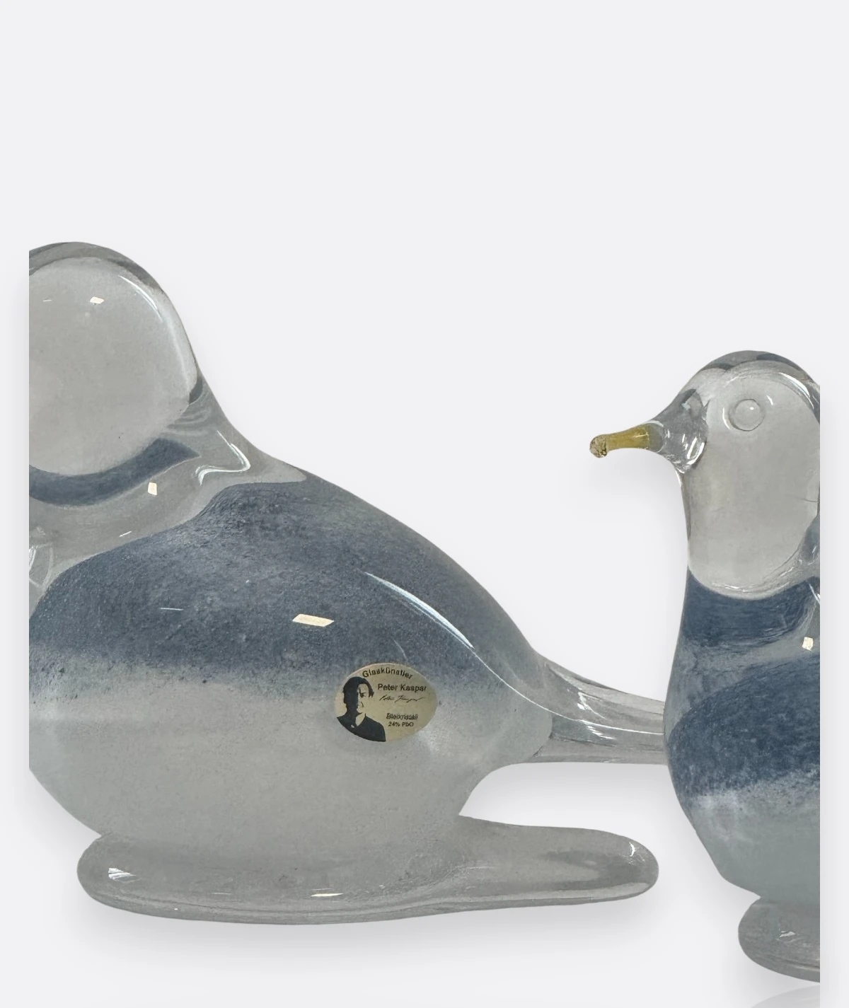 Peter Kaspar – Bohemya El Üfleme Cam Kuş Çifti (1980’ler)