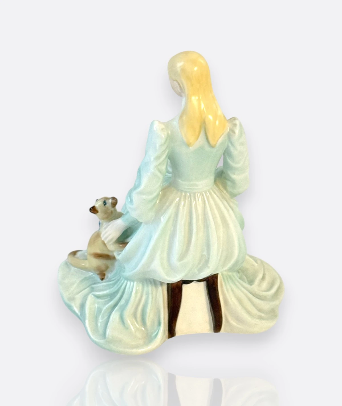 Coalport – “Girl with Cat” Porselen Figür  (Bone China, England)