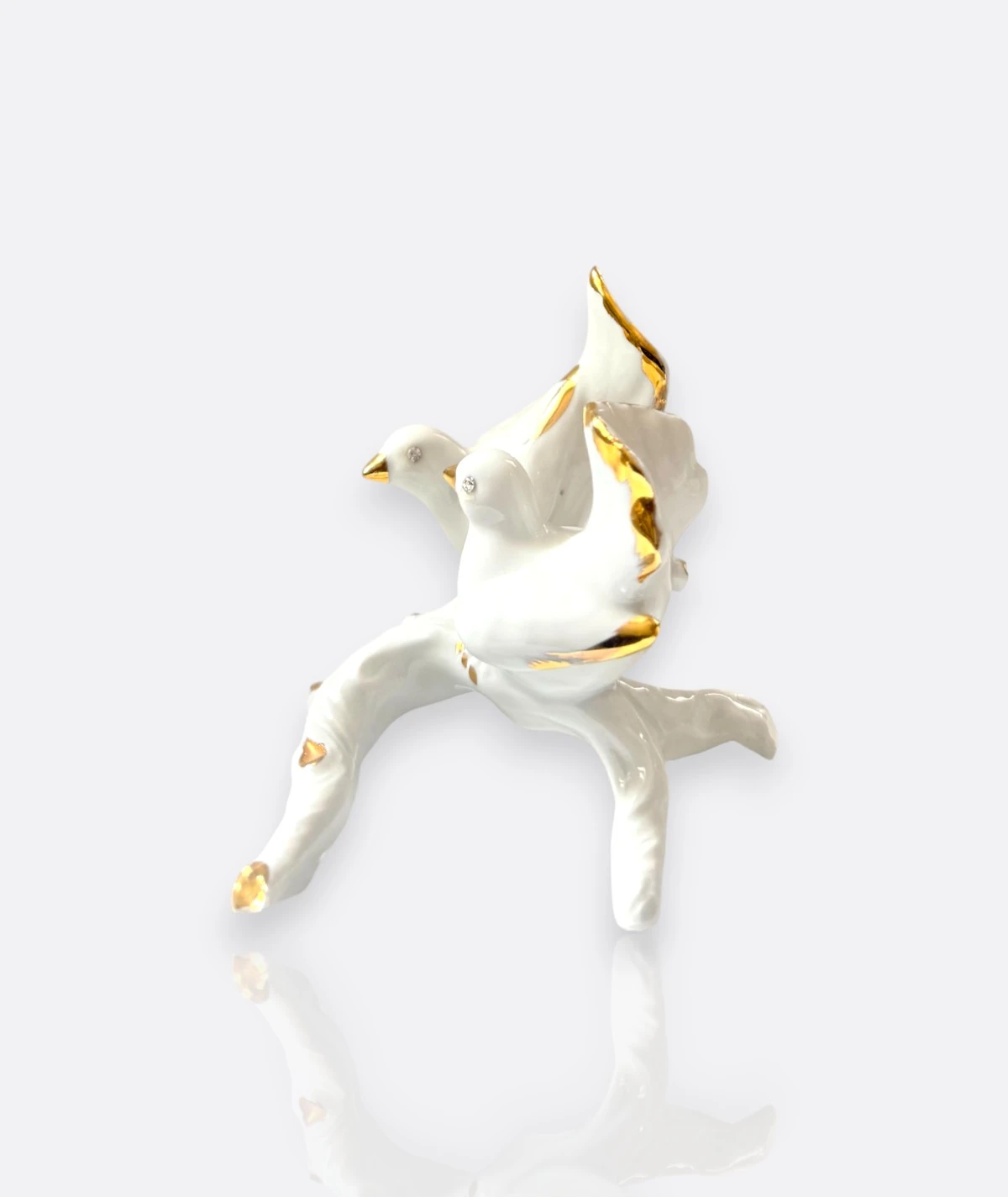 Dresden Porselen Kuş Figürleri – Almanya, 20. Yüzyıl Ortası