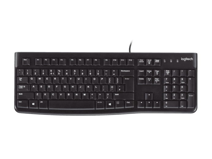 Logitech K120 Q Kablolu Klavye USB Siyah