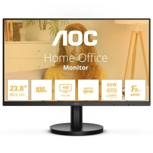 AOC 23.8" 24B3CA2 IPS MM Monitör 1ms Siyah