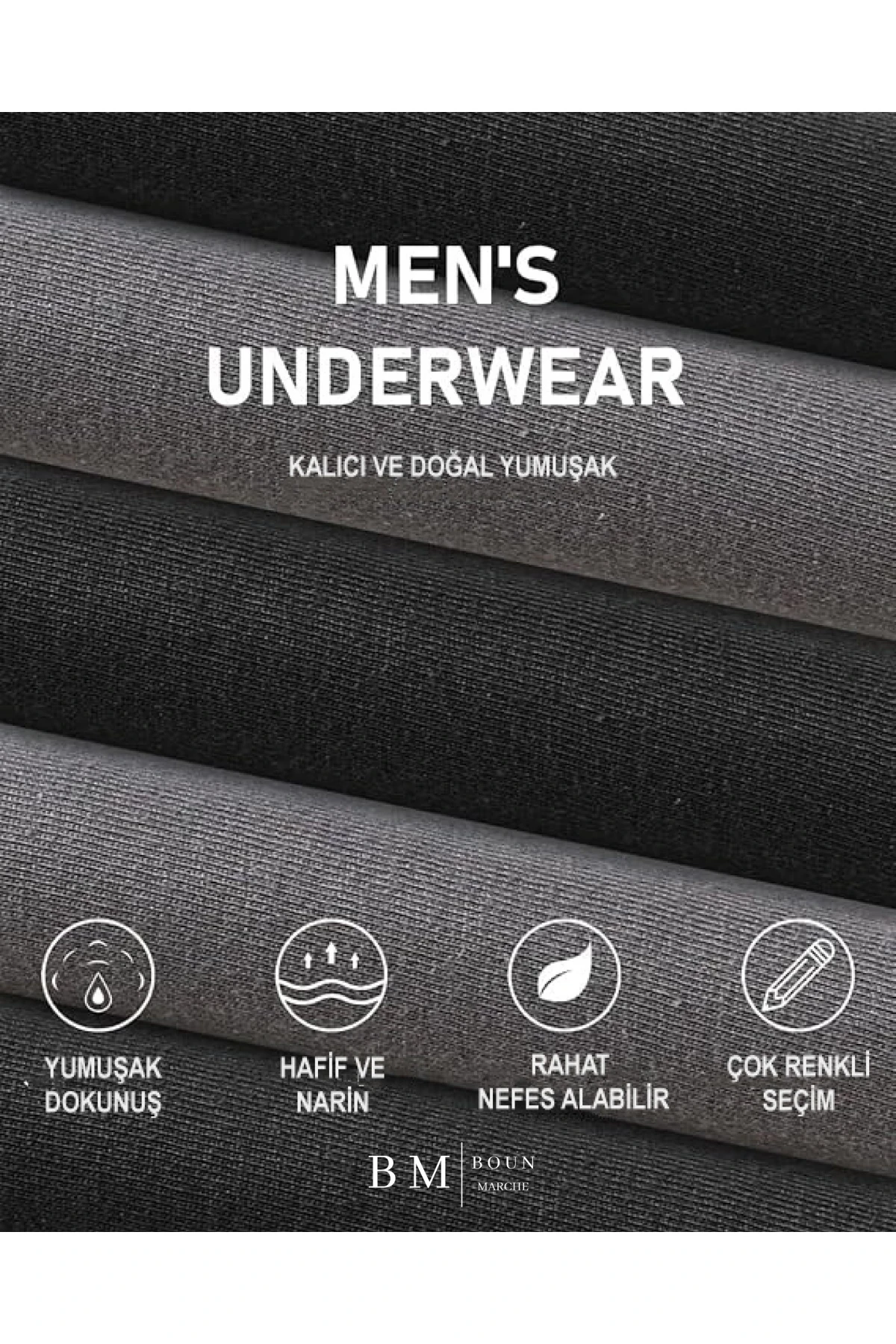 Erkek Boxer Likralı Premıum 3'Lü Kutu 