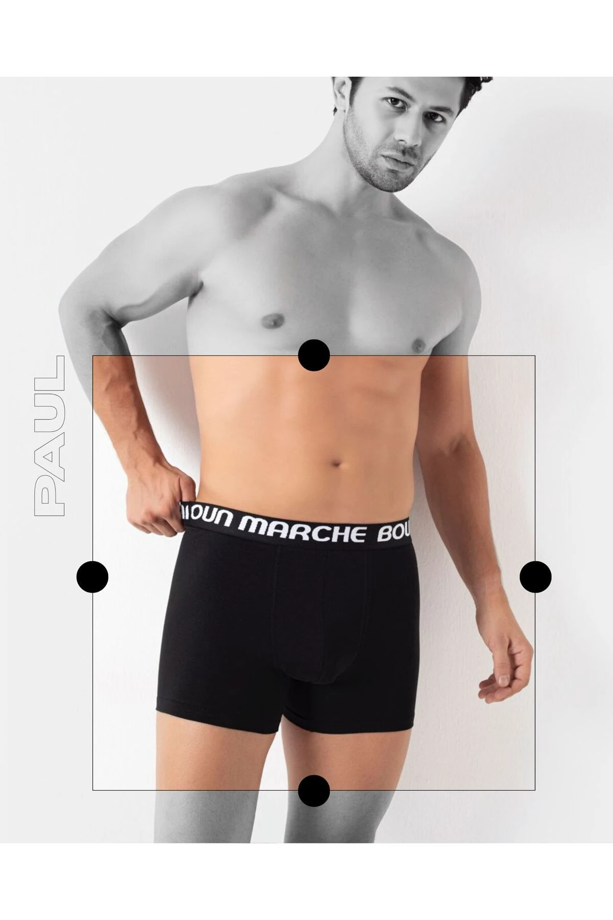 Erkek Boxer Likralı Premium 6'lı Kutu CATCH