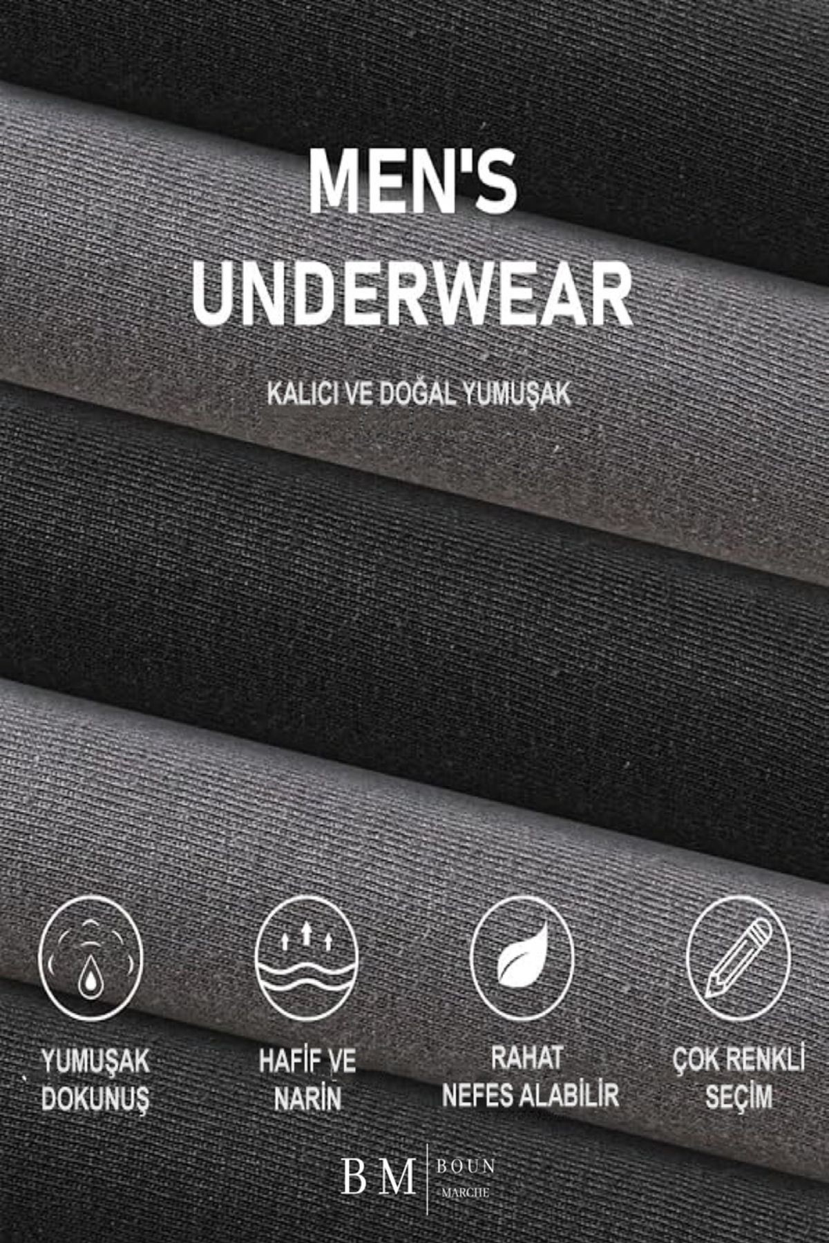 Erkek Boxer Likralı Premium 6'Lı Kutu BM