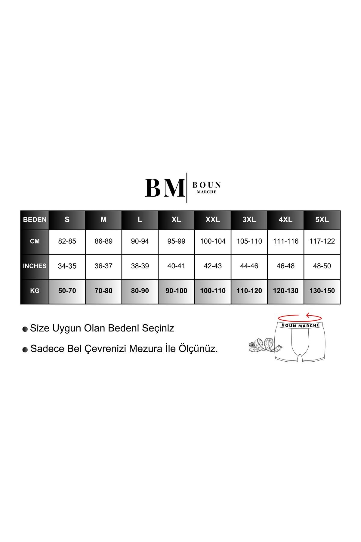 Erkek Boxer Likralı Premium 6'Lı Kutu BM